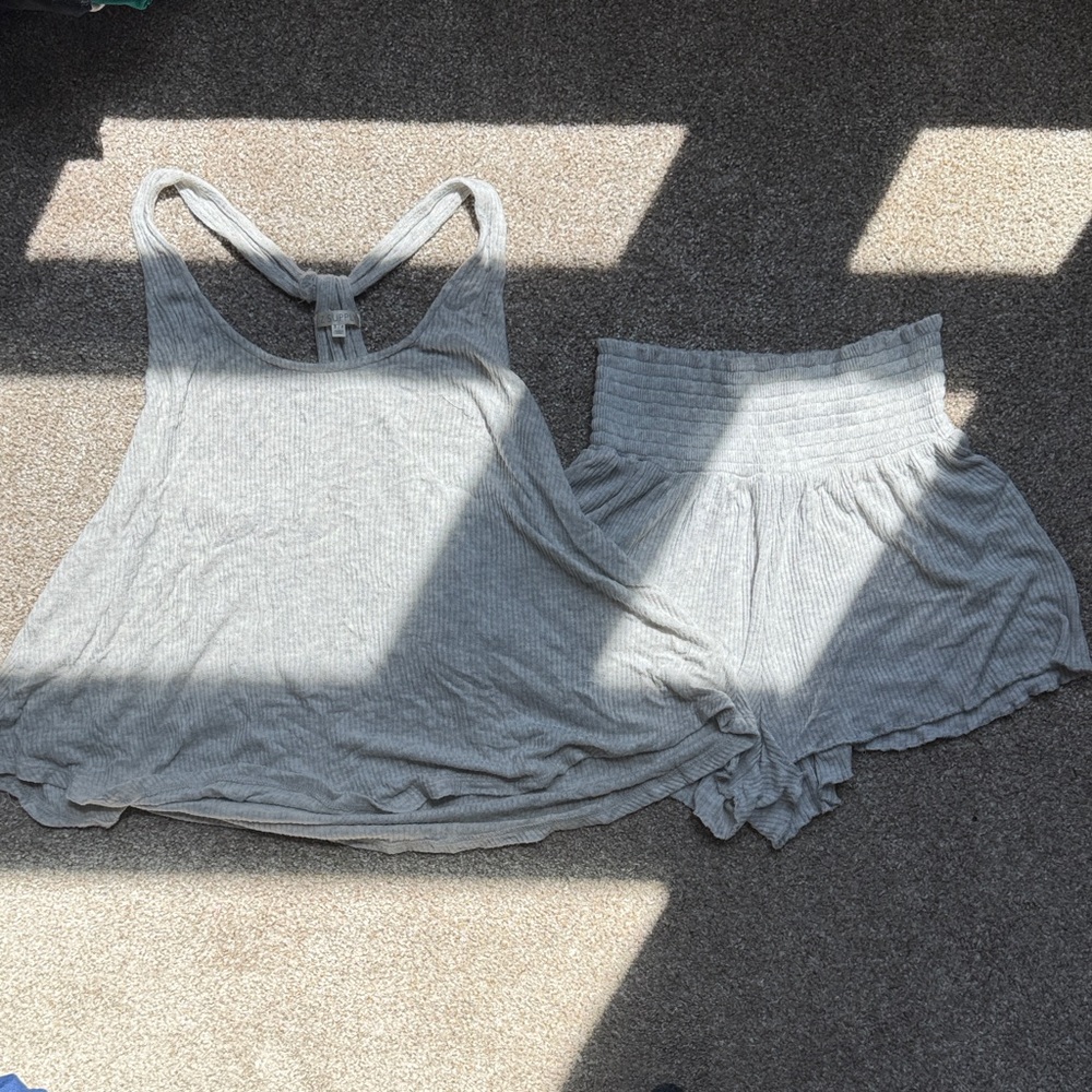 Z Supply Light Gray Pajama Set
